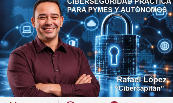 El próximo 22 de septiembre, el Centro Cultural de Jesús acogerá una sesión formativa gratuita sobre la ciberseguridad empresarial. Impartida por el experto Rafael López («Cibercapitán»), la jornada enseñará a proteger los negocios locales frente a las amenazas digitales actuales.