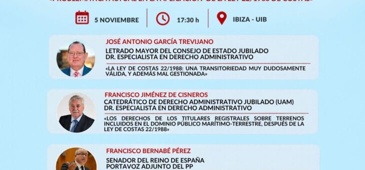 V Foro de Costas y Litoral: Debate sobre la nueva normativa y los derechos en nuestro litoral
